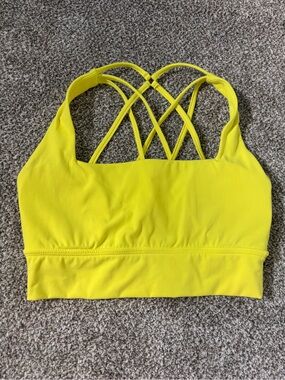 BuffBunny Neon Yellow Revolution Sports Bra